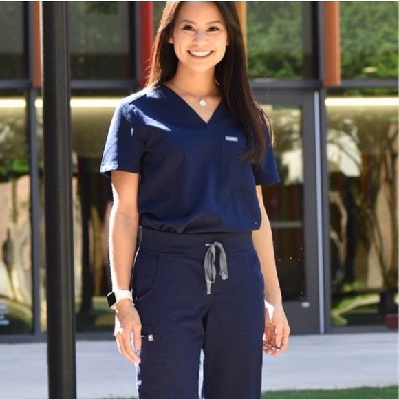 Figs Navy Kade Scrub Pants 